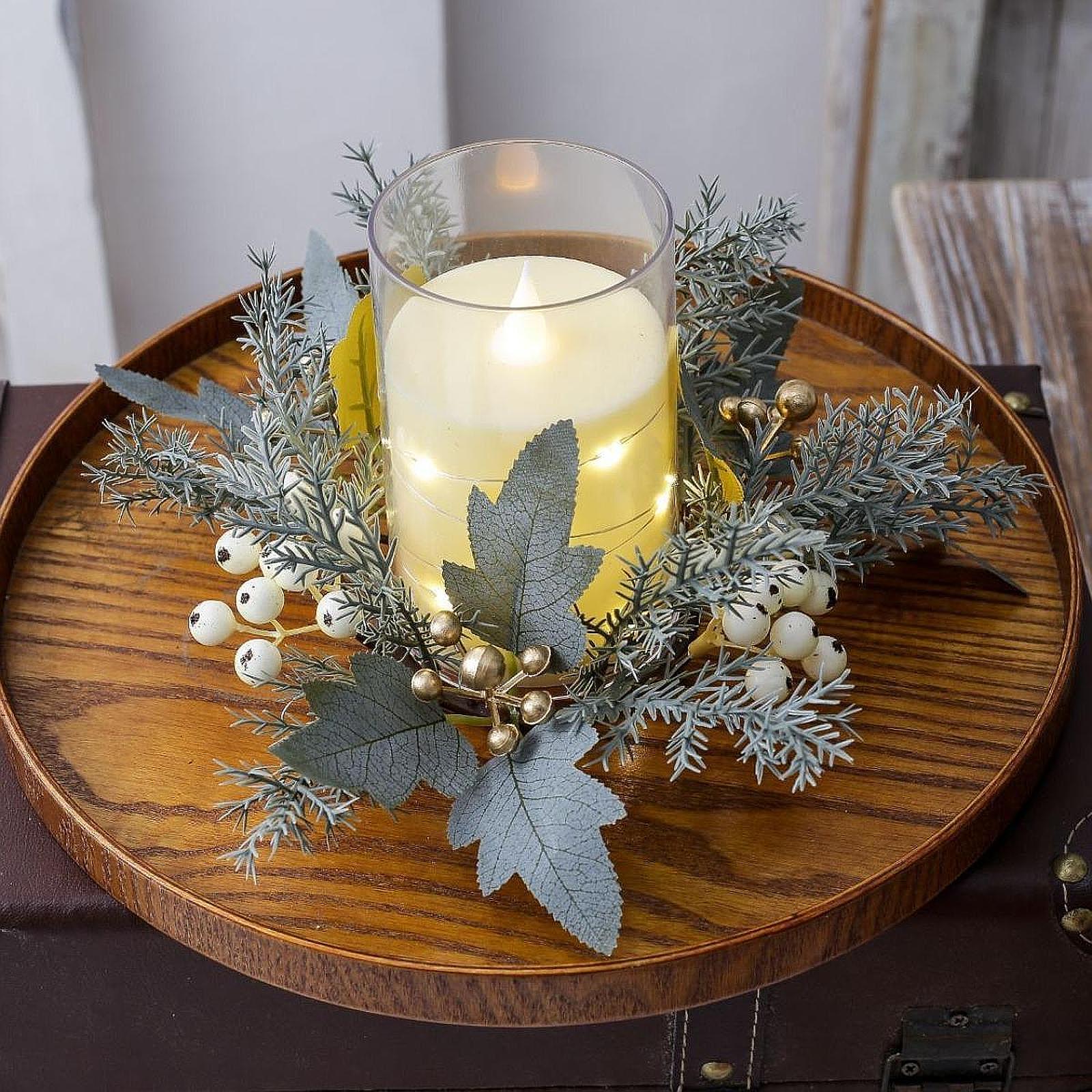 Guirlanda de Velas com Flores  - Candle Holder Decor avaliação e preço