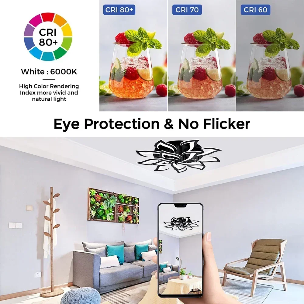 Lustre de pétala LED para sala - Interior Design High End avaliação e preço