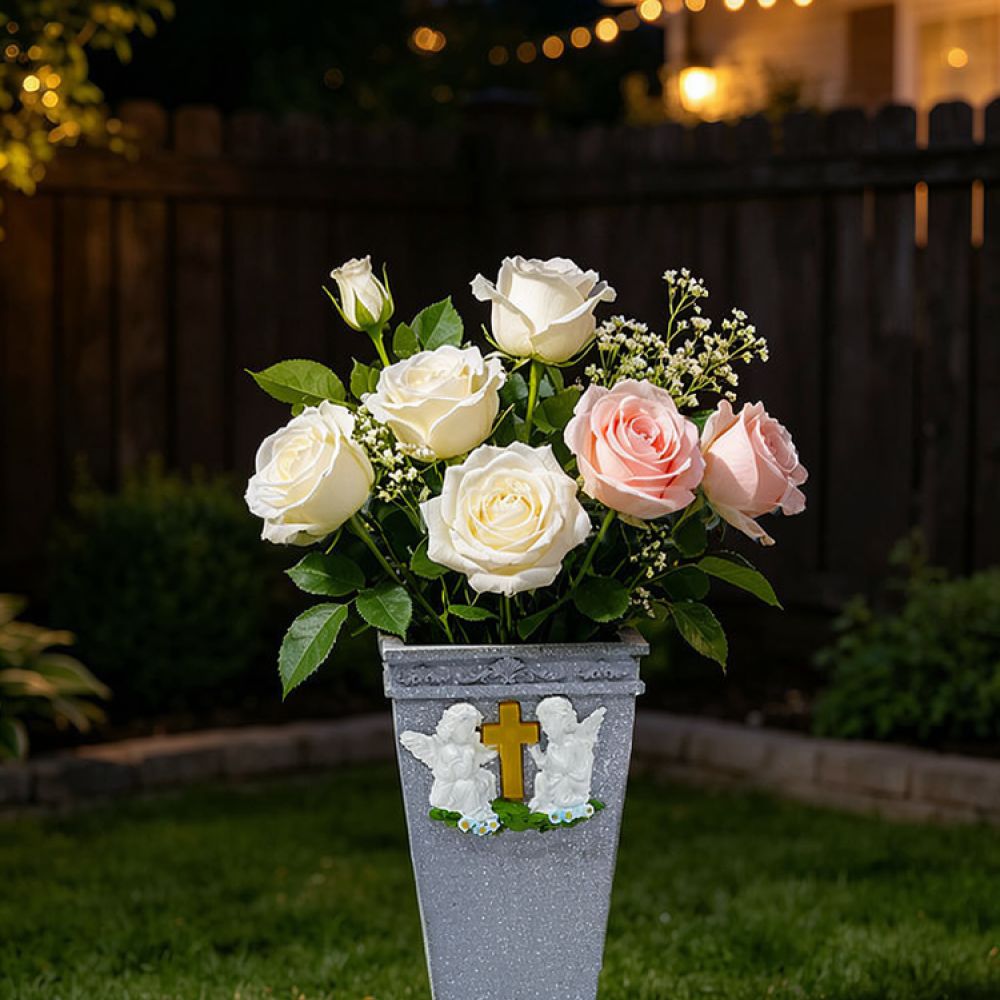 Vaso de resina com cruz solar  - Vase Decor avaliação e preço