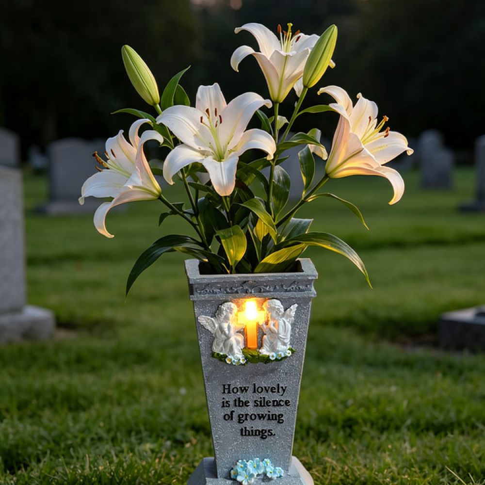 Vaso de Cemitério em Resina co - Vase Decor avaliação e preço