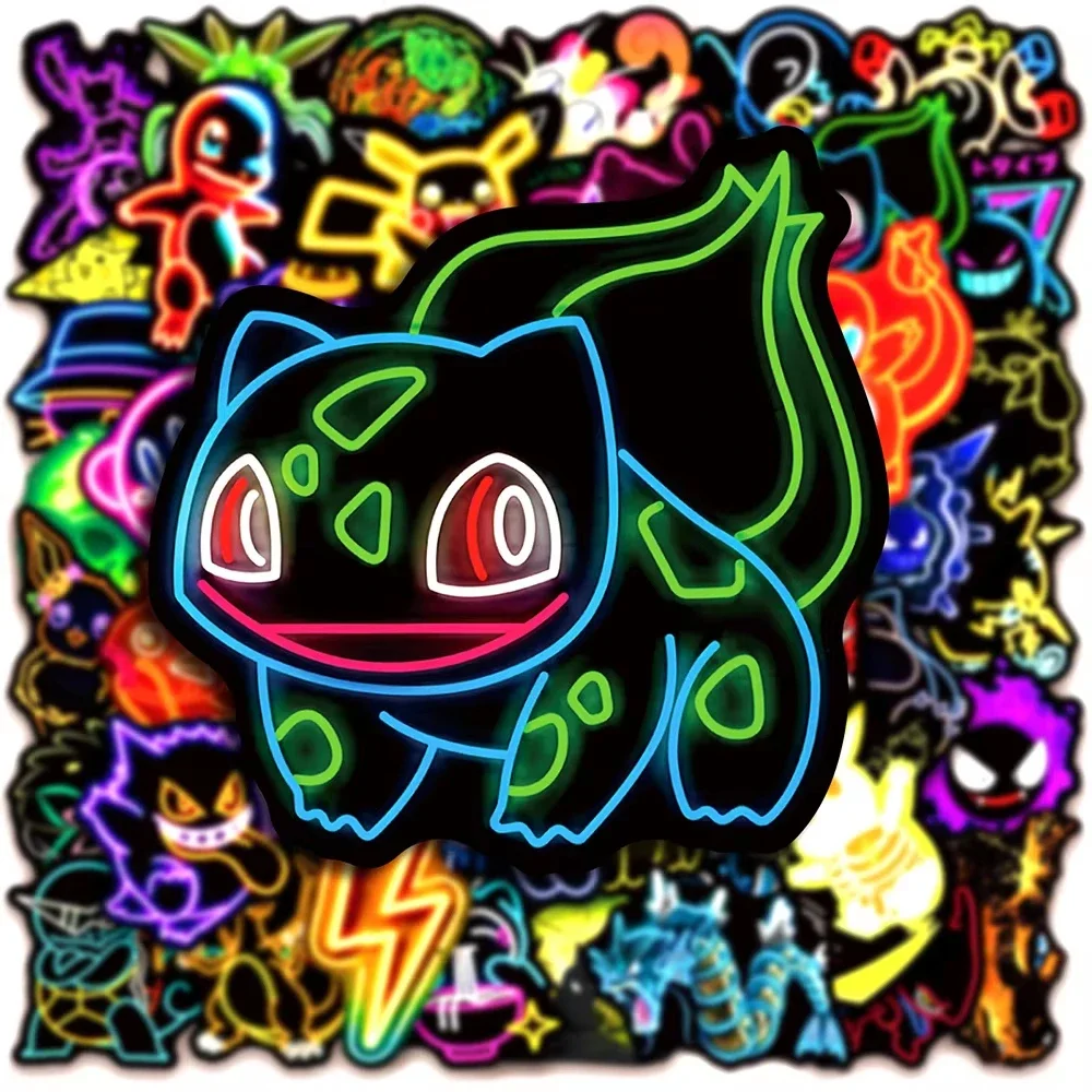 100 Adesivos Neon Pokémon à Pr - Wall Sticker avaliação e preço