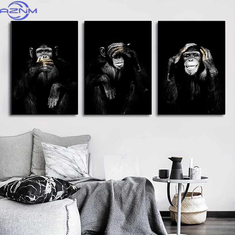 Conjunto de 3 Pôsteres Retro e - Abstract Canvas Set avaliação e preço